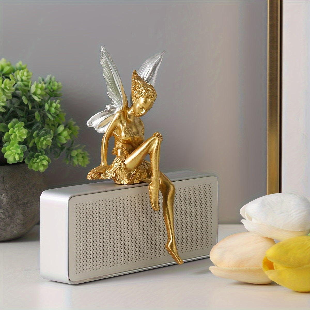 Resin Fairy Desktop Ornament for Home Decor Small Figurine