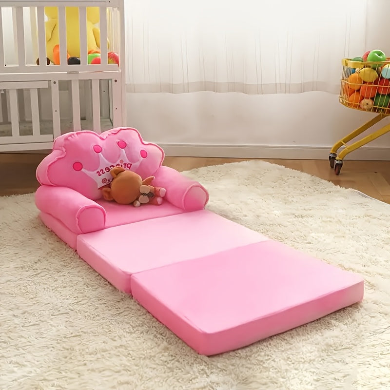 Foldable Princess Themed Sofa Bed Ergonomic Design No Electricity Mixed Color Storage Under 3.2 Cu Ft