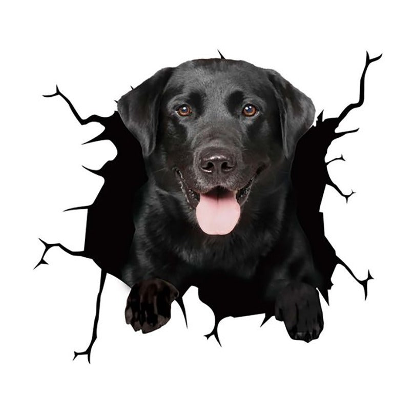 Avtomobil oynasi uchun stiker vinil dekor 3D fransuz buldogi chaqaloq decal