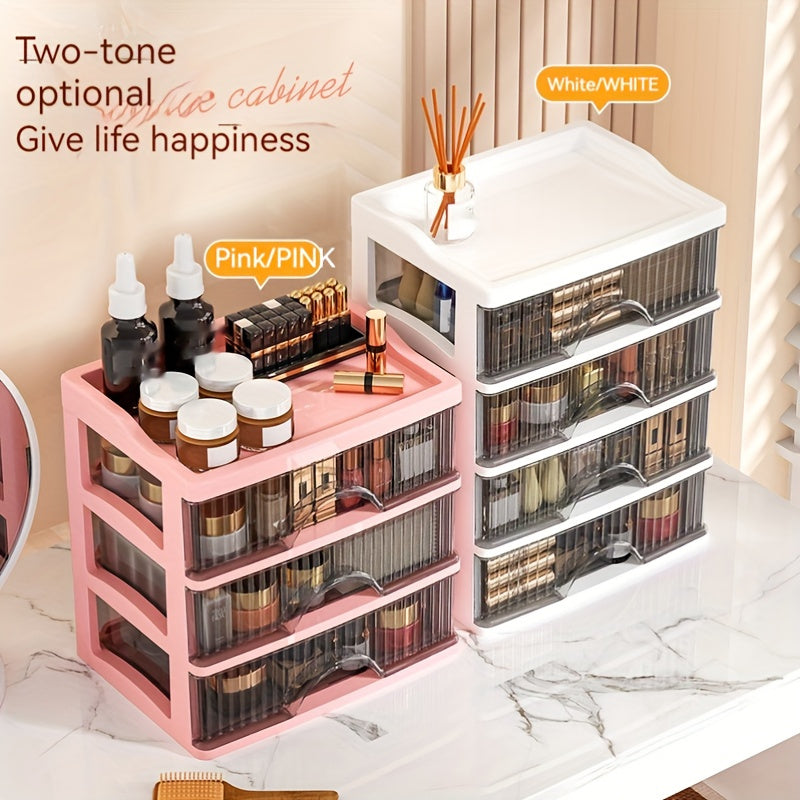 Transparent Stackable Jewelry and Cosmetic Organizer for Vanity Storage