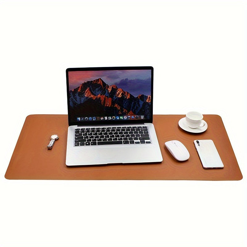 Large PU Leather Desk Pad Blotter Waterproof Non-Slip Extended Mouse Pad Laptop Desk Mat