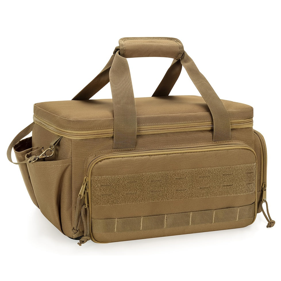 14-Inch Black Tactical Tool Bag with Scratch-Resistant Bottom for Electricians Maintenance Craftsmen