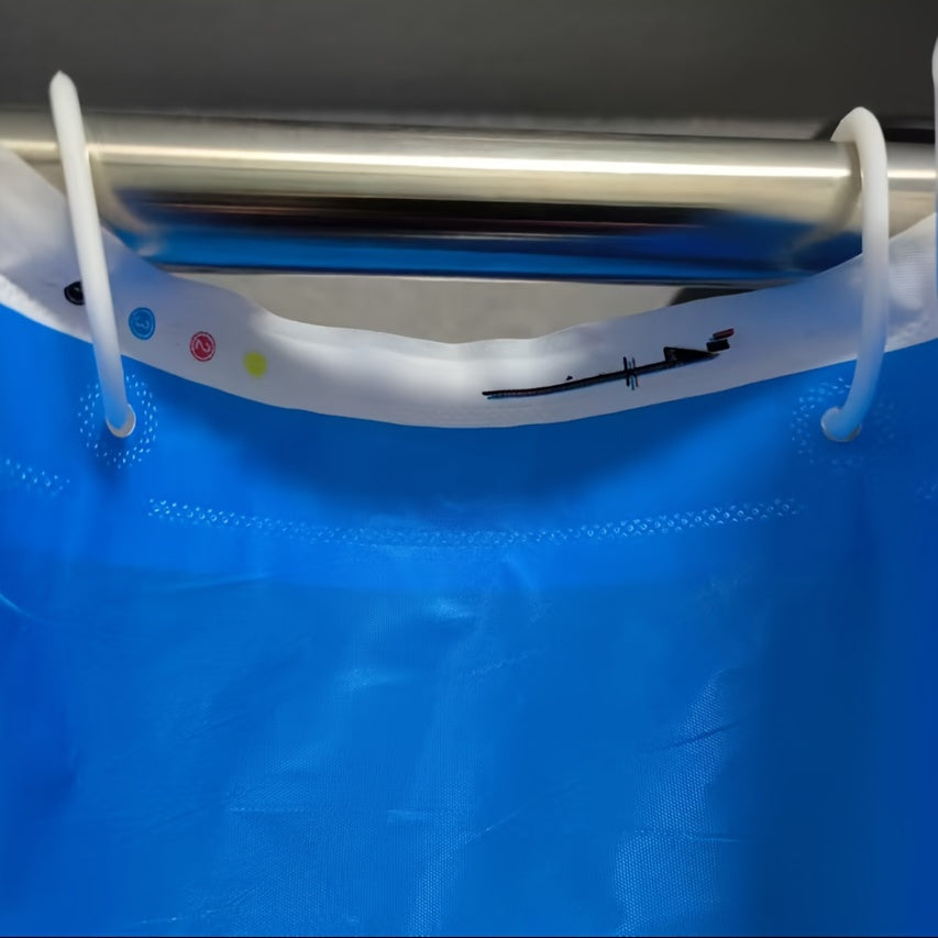 PEVA Waterproof Shower Curtain Anti-Fouling No Punching Includes 12 Hooks