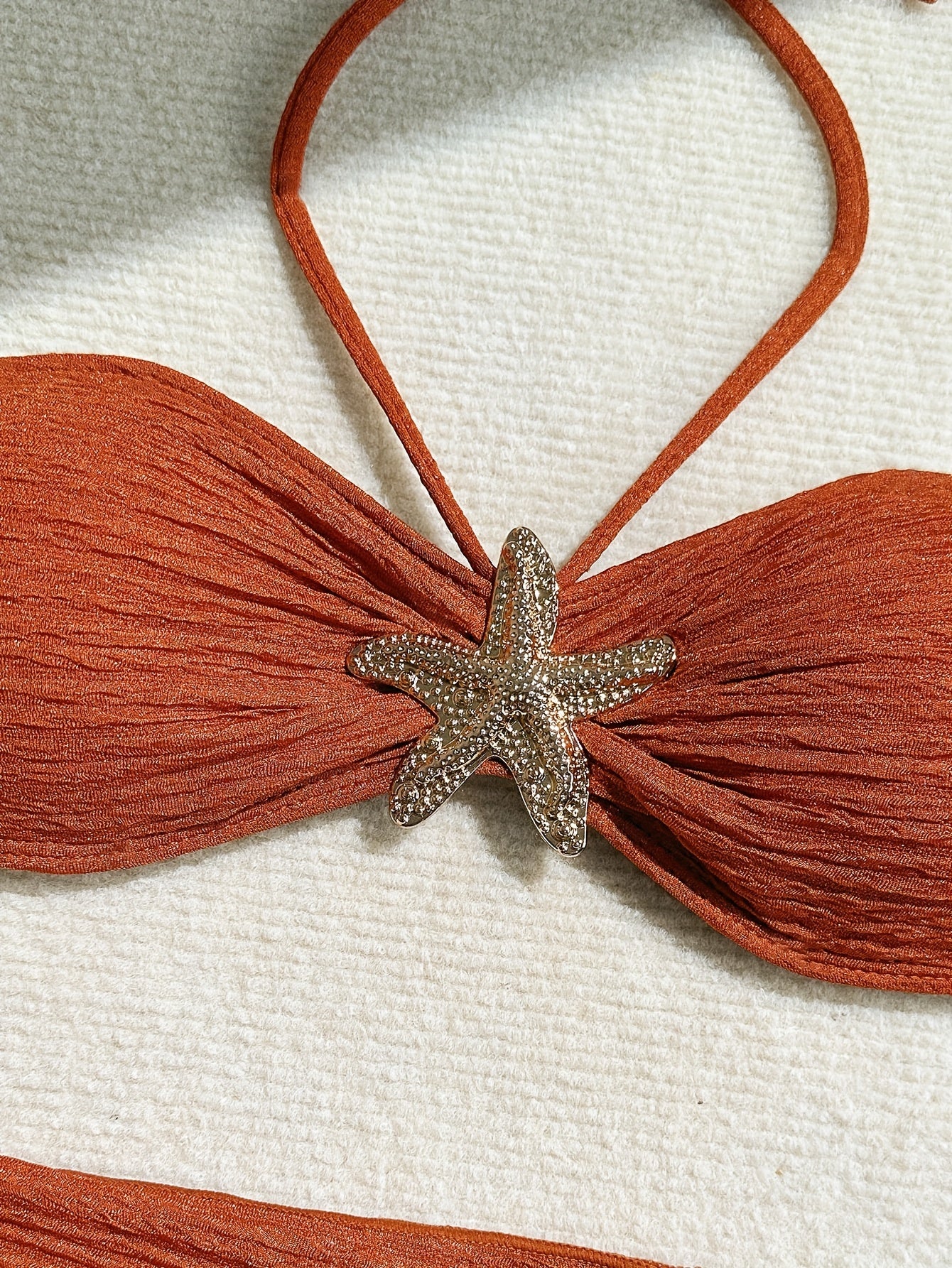 Women's Solid Color Bikini Set with Knit Fabric Medium Stretch for Summer Beachwear