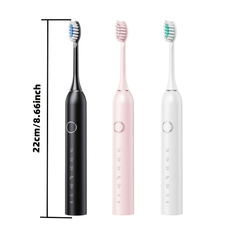 Portable Sonic Electric Toothbrush with 6 Modes, USB Rechargeable, Travel Use