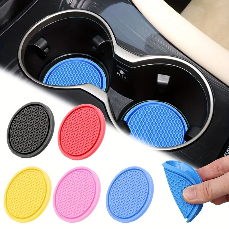 2pcs Silicone Car Cup Holder Coasters Non-Slip Interior Accessories