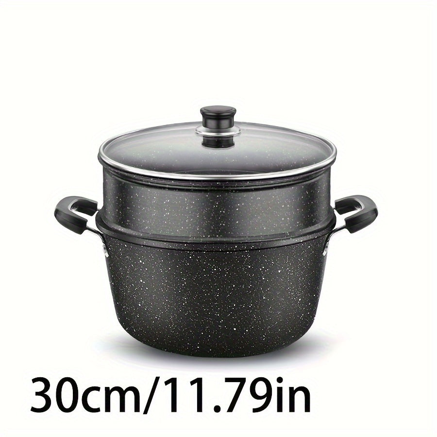 Cast Iron Non-Stick Soup Pot with Handle, Large Capacity for Stewing and Cooking