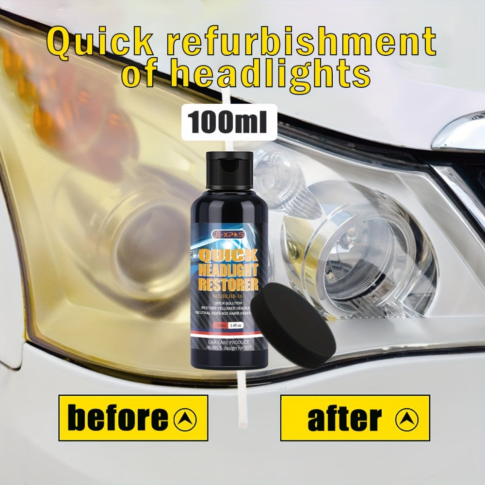 Headlight Restoration Kit for Cars, Easy Yellowed Headlight Renewal