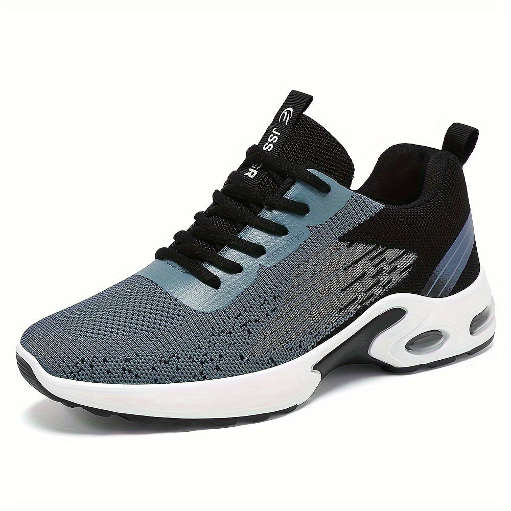 Men's Breathable Woven Sneakers for Outdoor Running All-Season Shock Absorption