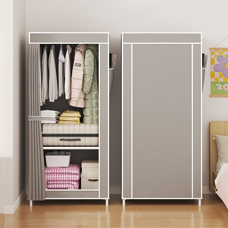 3.2 Cu Ft Storage Closet with Metal Frame for Bedroom Home Organization