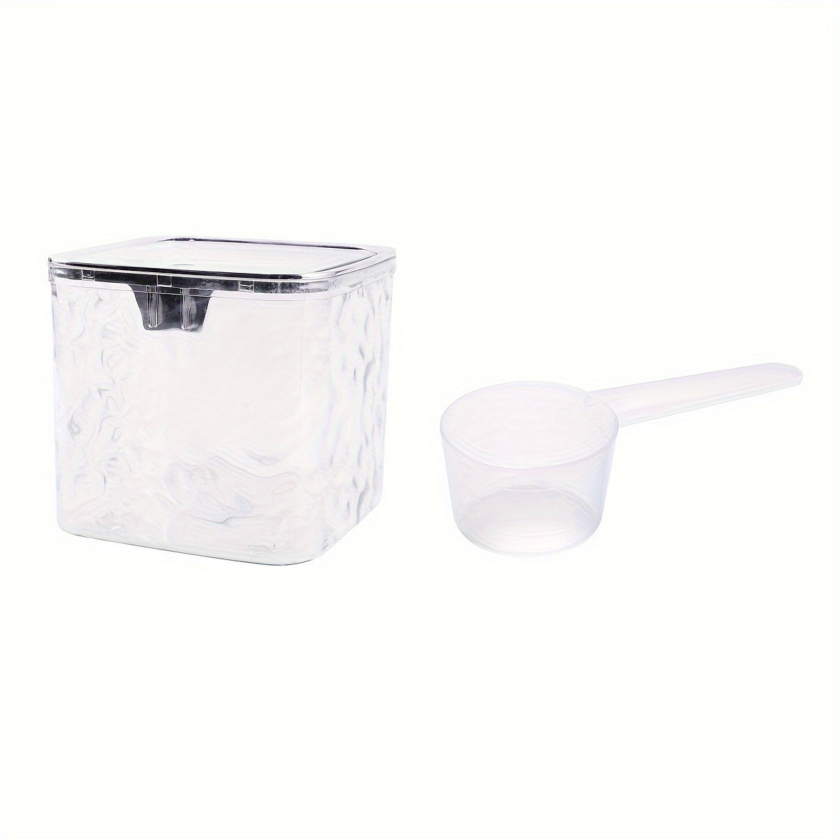 Laundry Detergent Dispenser with Scoop, Compact Powder and Bead Storage, Laundry Organization