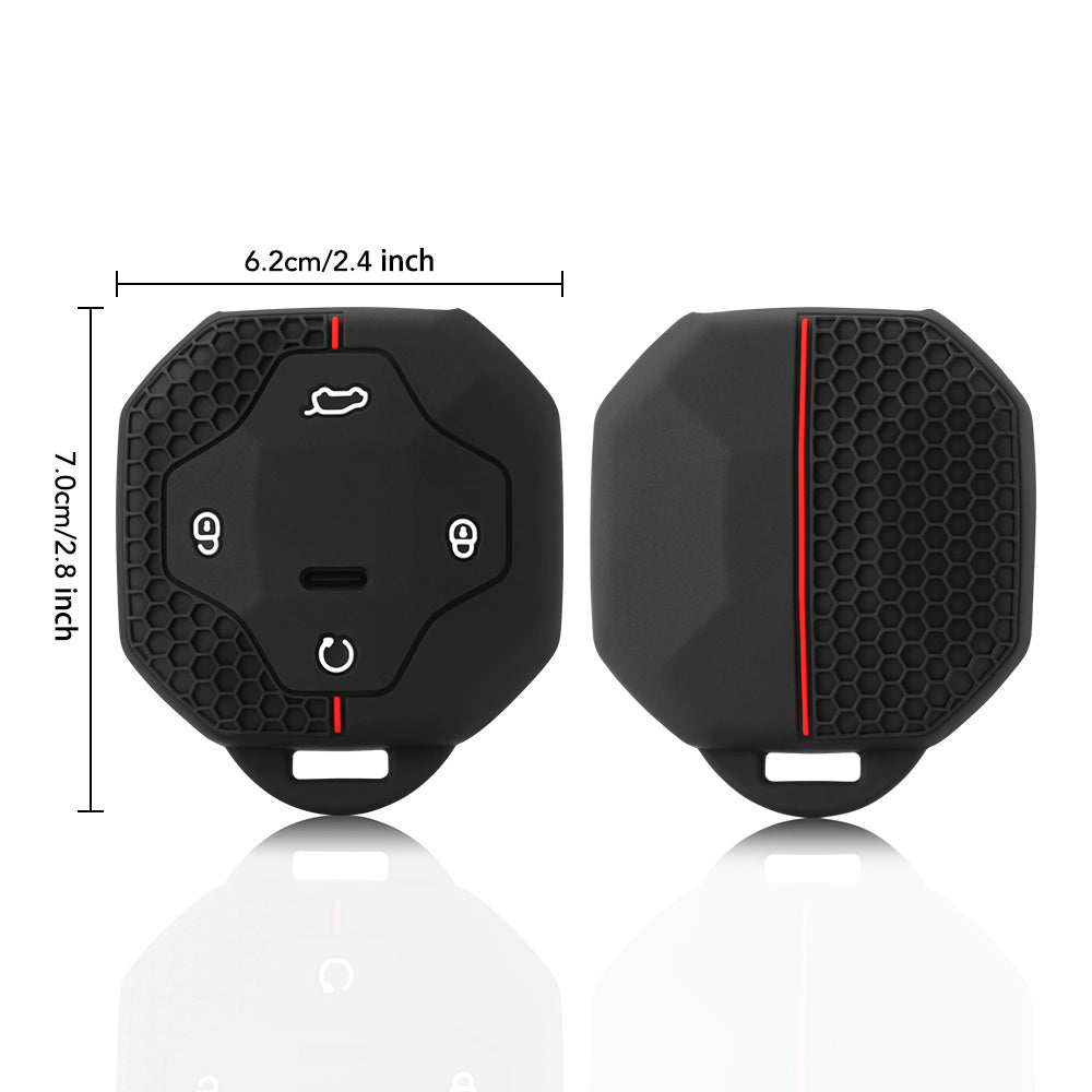 Car Key Fob Cover Silicone Full Cover Holder With Chain for Vehicle Auto Accessories