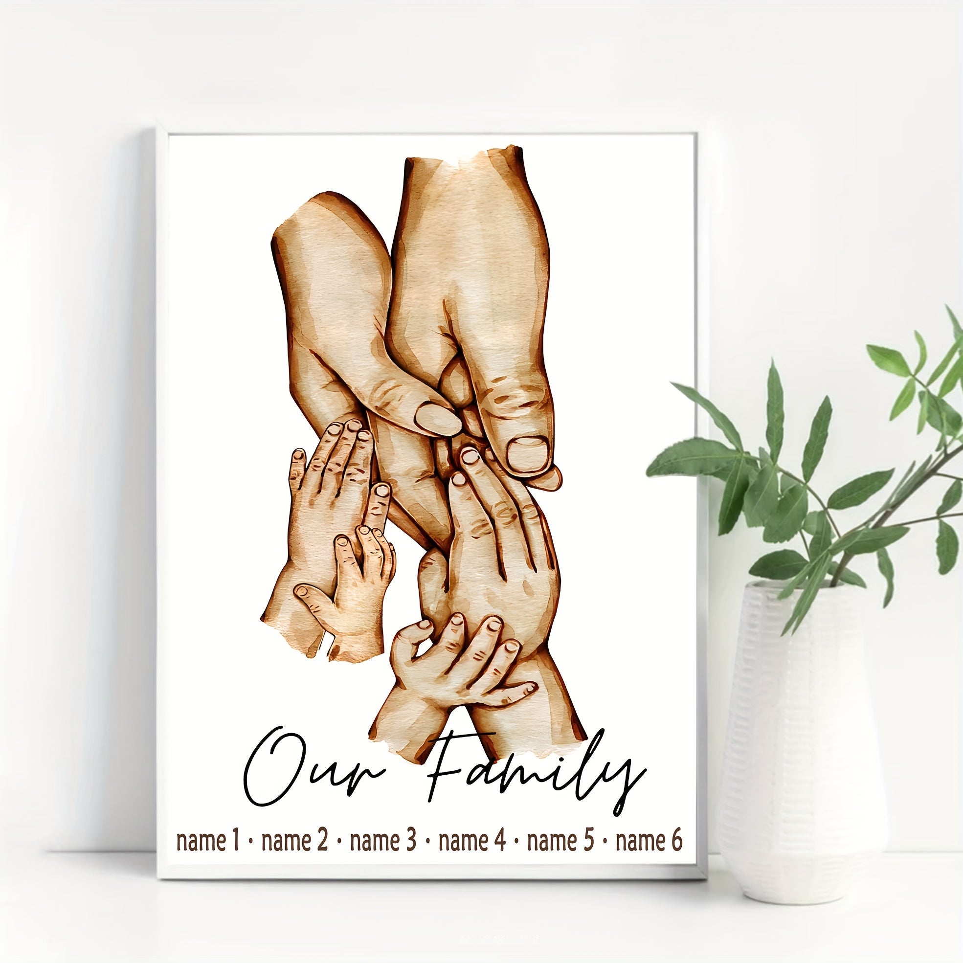 Personalized Family Name Canvas Wall Art 12x16 Inch Unframed Home Decor