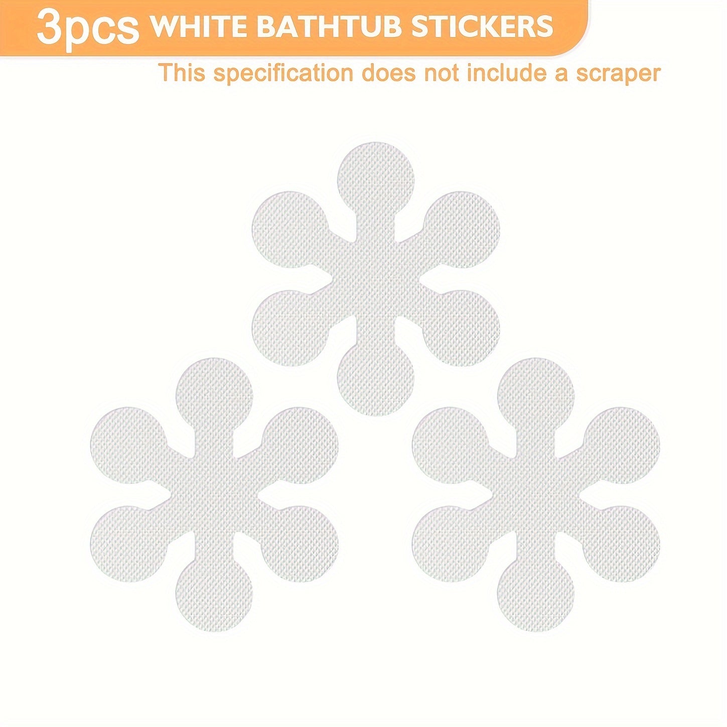 Non-Slip Snowflake Bathtub Stickers Sets of 3, 12, or 24 Transparent Floor Decals