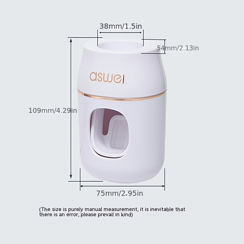 Wall-Mounted Automatic Toothpaste Dispenser for Bathroom Organization
