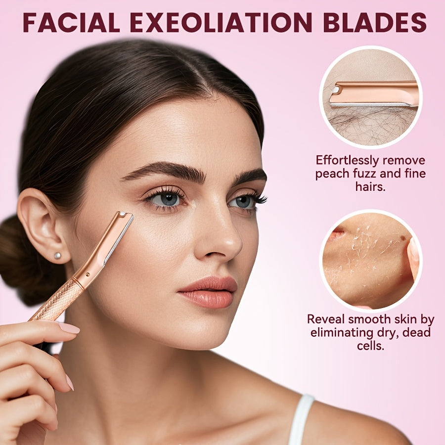 Унисекс инструмент для дермапланинга бровей бритва для лица с 13 запасными лезвиями