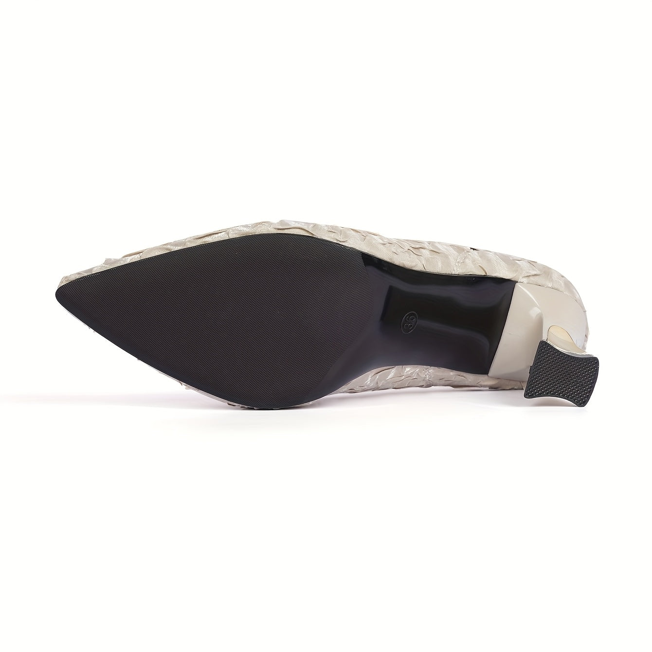 Women’s High Heel Shoes Apricot Chunky Heel Comfortable Stylish