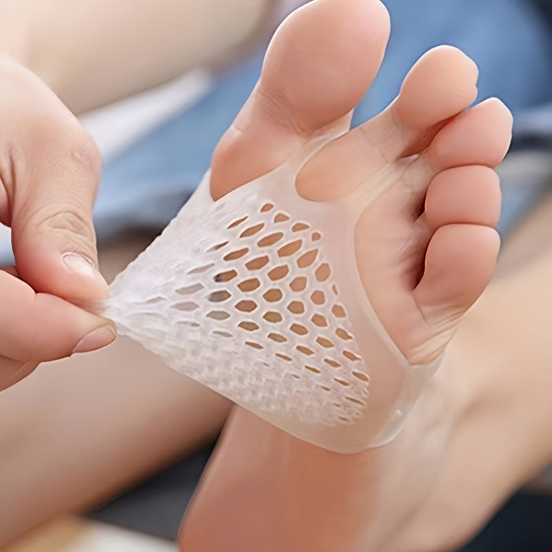 Women's Silicone Forefoot Cushions Shock-Absorbing Insole with Toe Protector