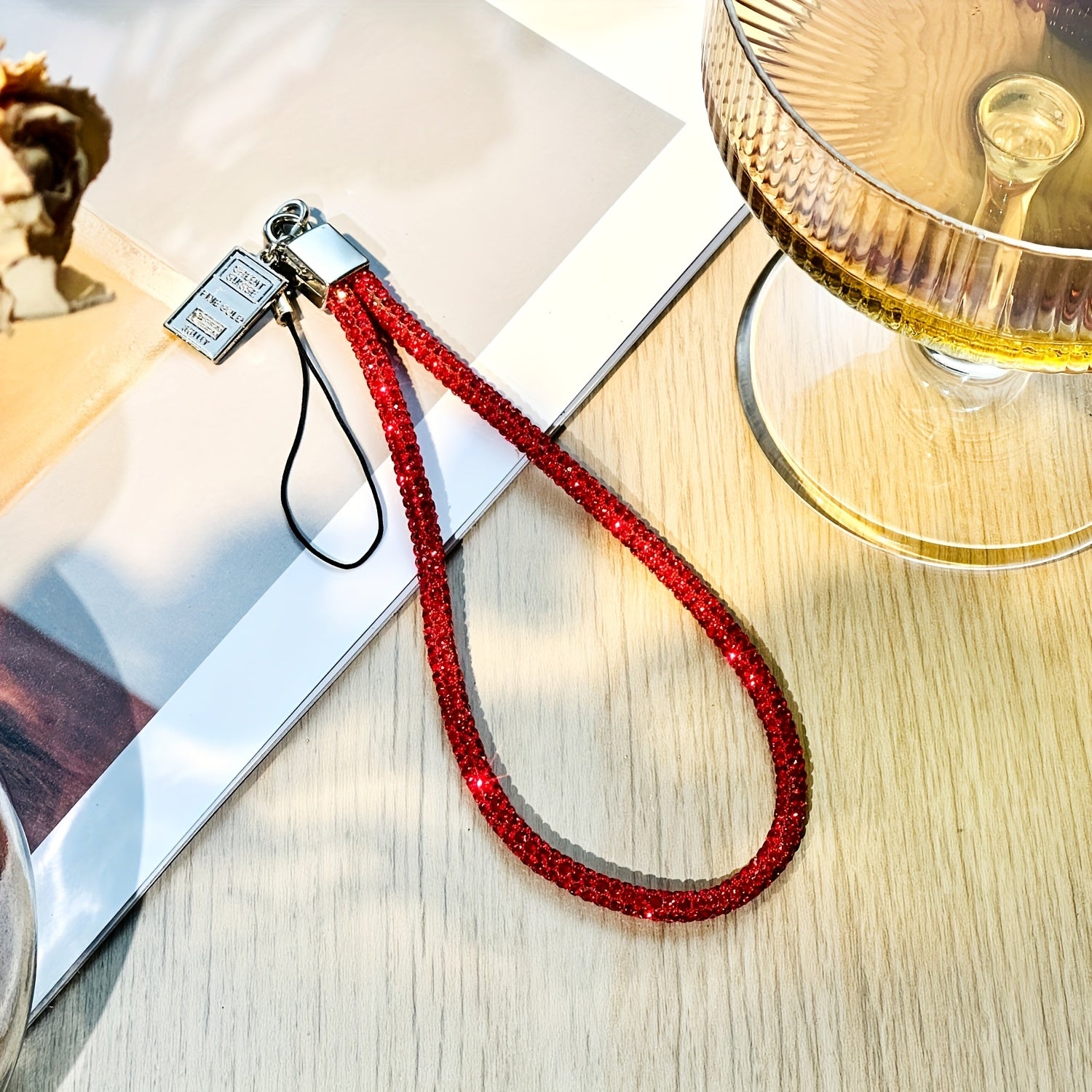 Women's Diamond Phone Lanyard Wrist Strap with Full Embellishments