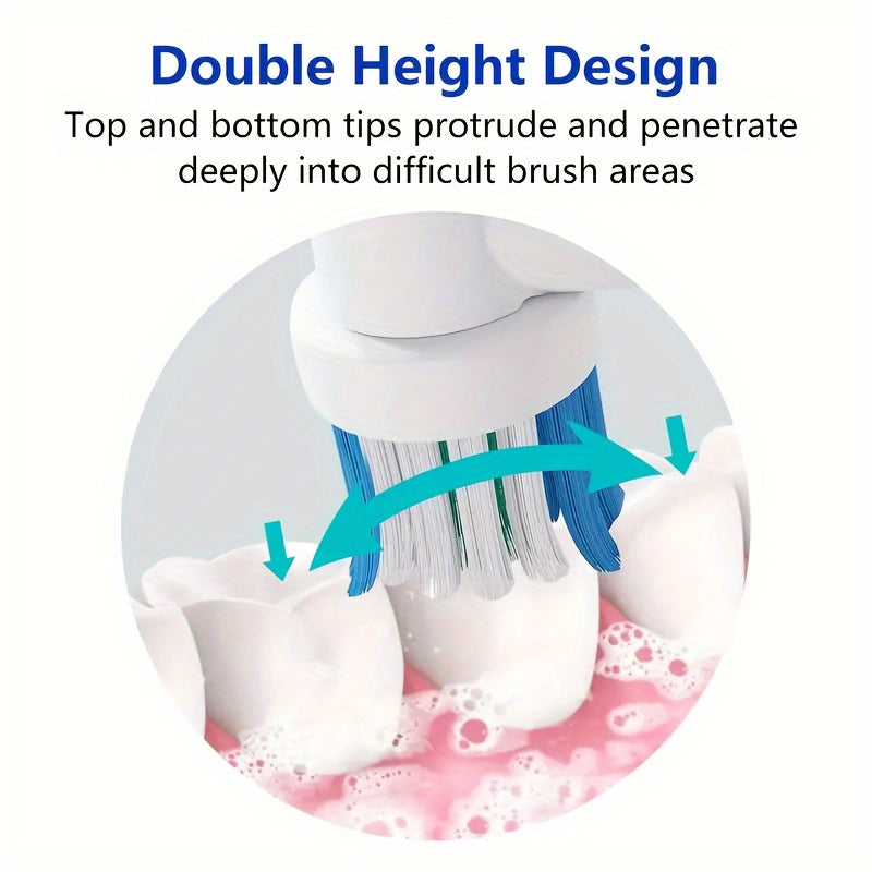 Unisex Replacement Toothbrush Heads 12/16 Pcs Durable Nylon Bristles