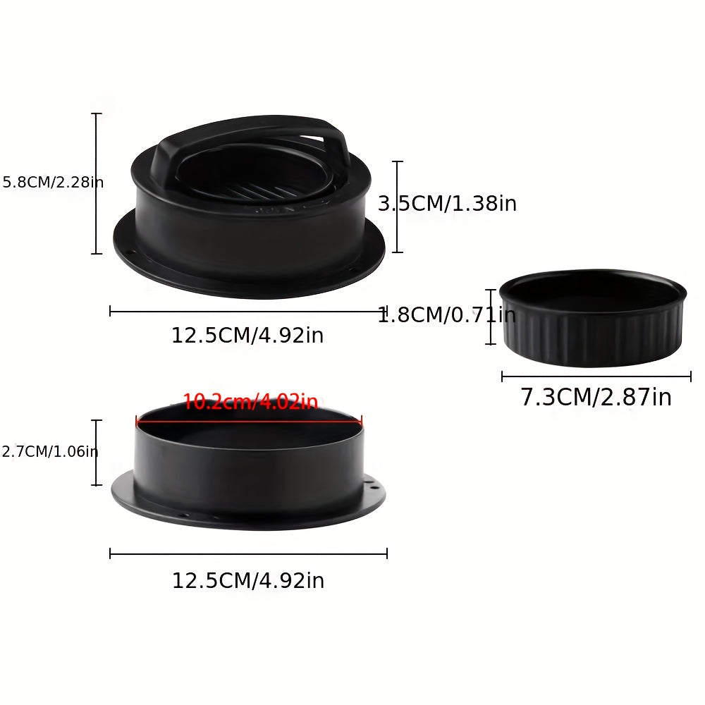 Food-Grade ABS Hamburger Press Non-Stick Meat Patty Maker with Oilpaper Liners