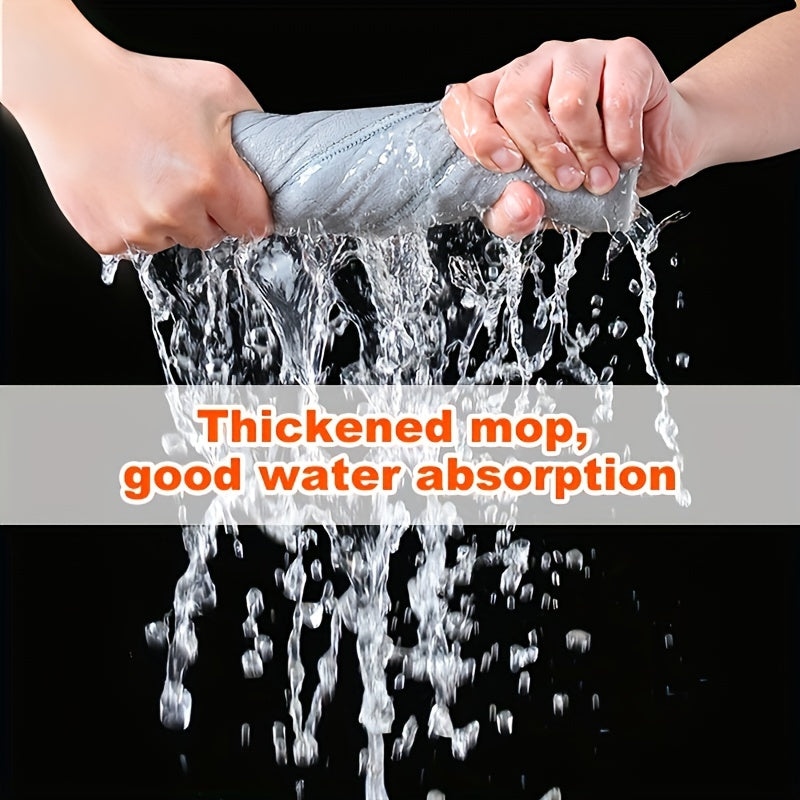 Mop and Bucket Set with Manual Mop, Stainless Steel Handle, 40cm Plastic Head