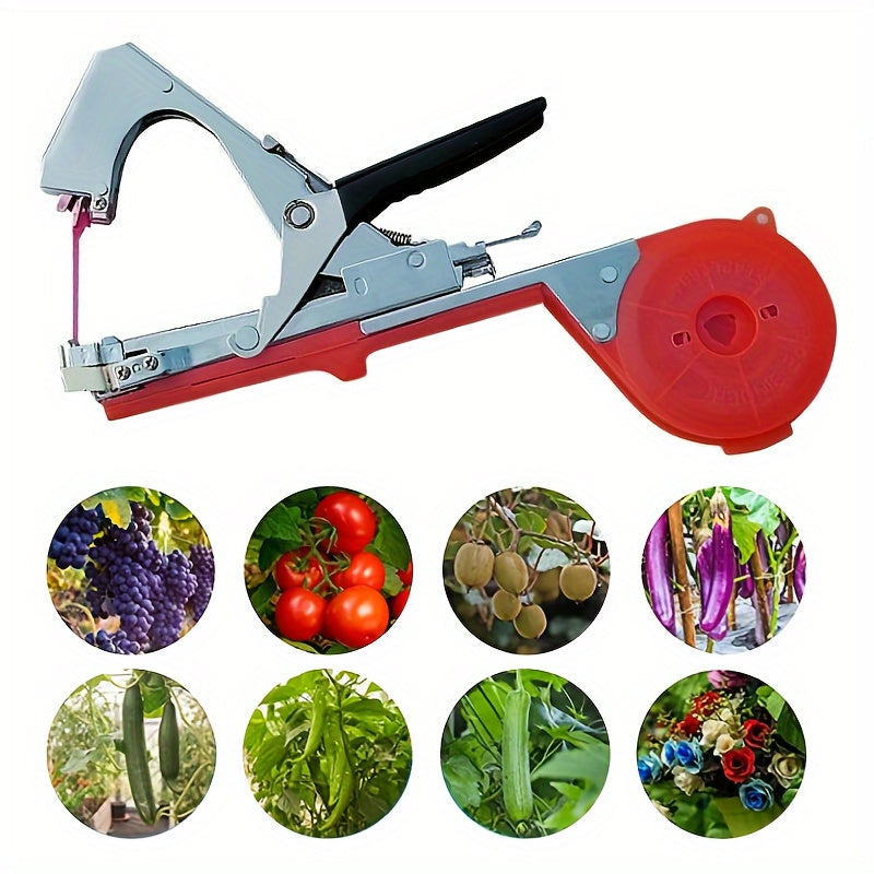 Plant Tying Machine Tool for Grapes Raspberries Tomatoes Vine Vegetables with Tapes Staples Replacement Blades