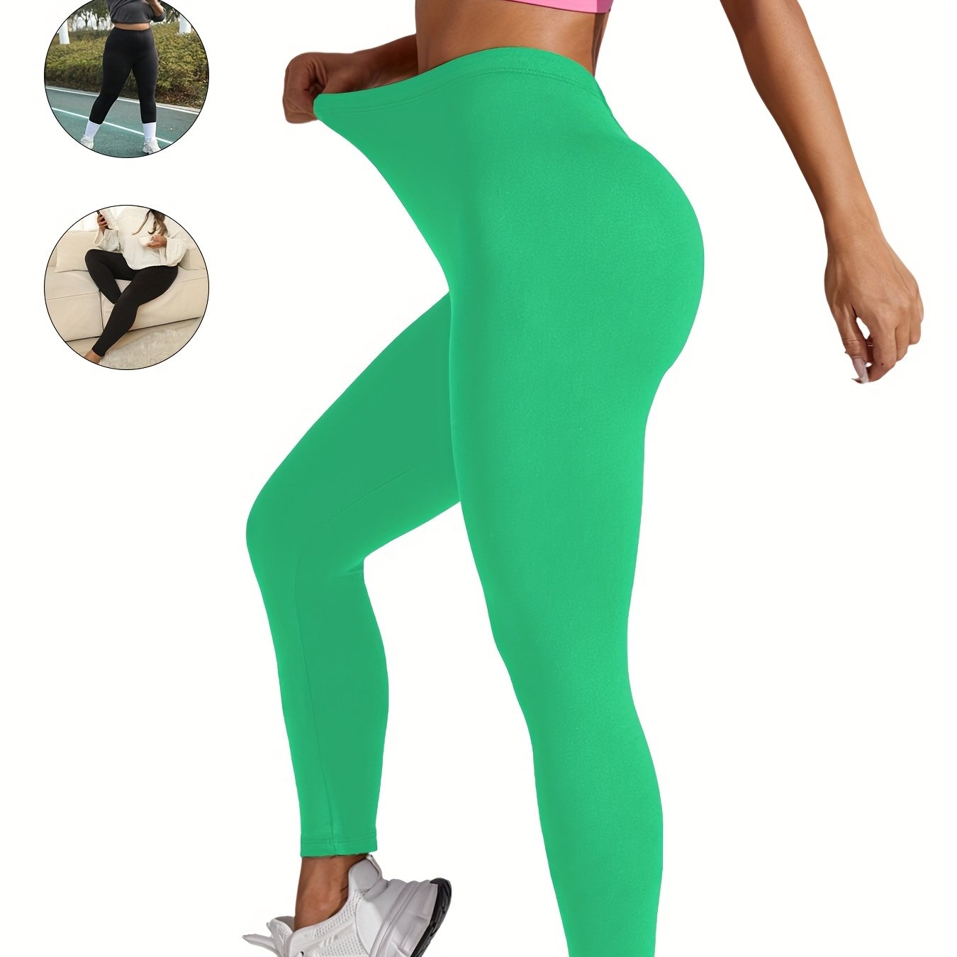 Plus Size Women Soft Sport Leggings Seamless Yoga Running Athletic