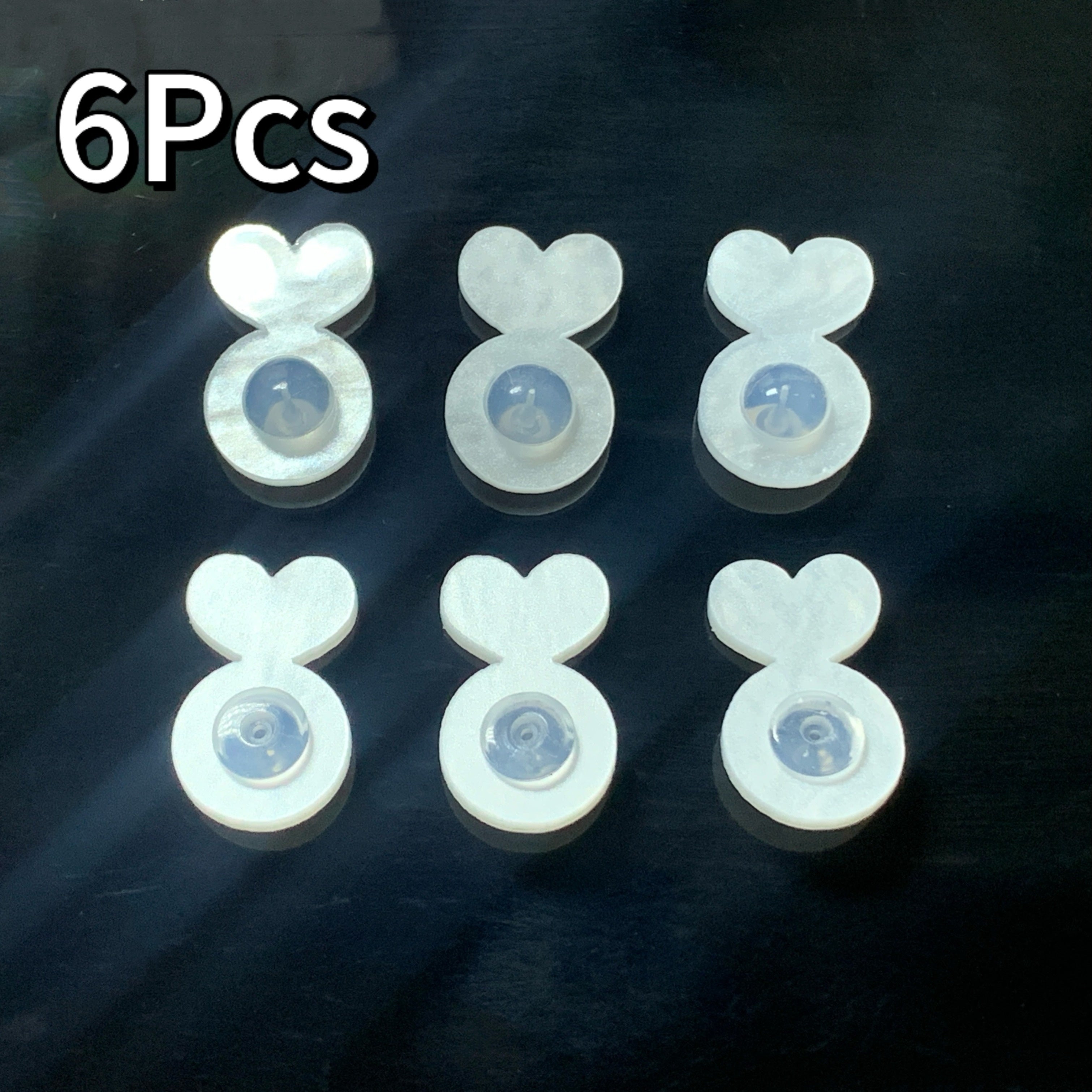 Silicone Ear Post Backs for Heavy Earrings Support Ear Lobes Prevent Drooping