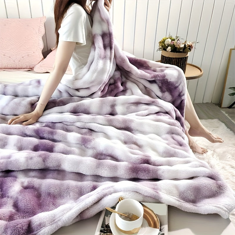 Fleece Blanket for Bed Couch Outdoor All-Season Soft Warm Lightweight