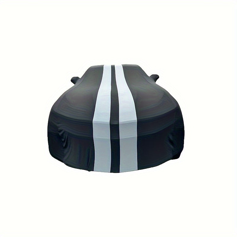 Indoor Car Cover for Camaro 2010-2023 Striped Blue and Black