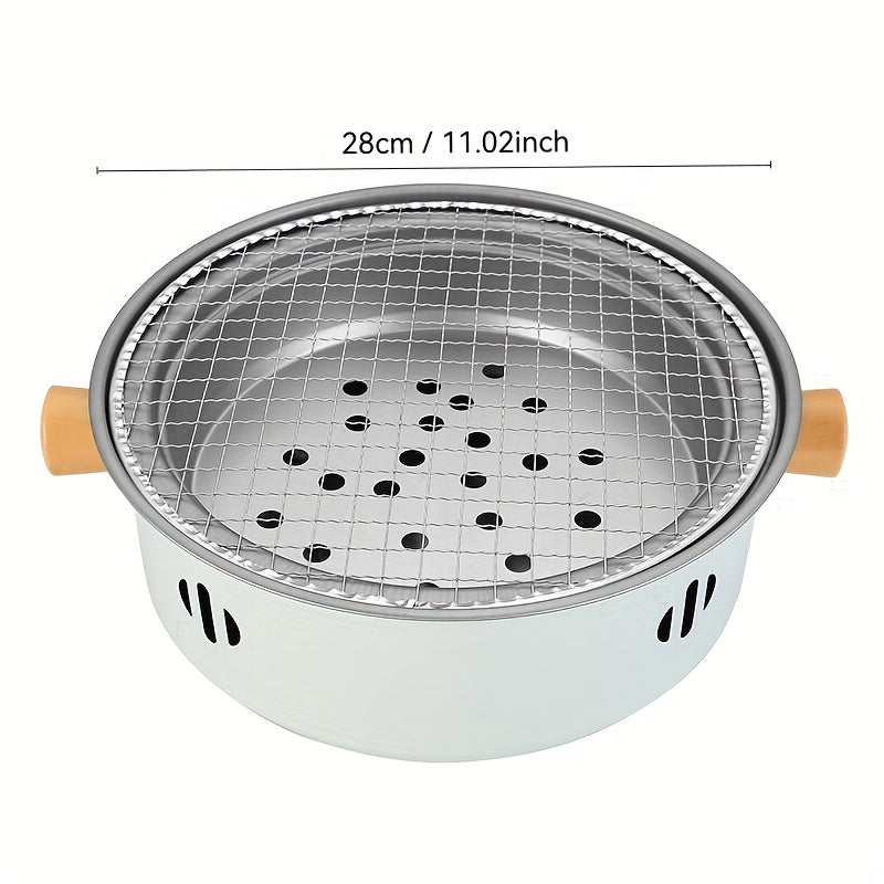Stainless Steel Smokeless Charcoal BBQ Grill Portable Outdoor Cooking Stove