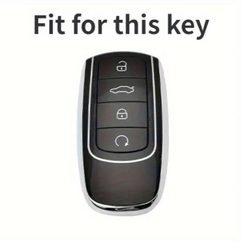 Universal TPU Car Remote Key Fob Cover with Keychain for SUV Models