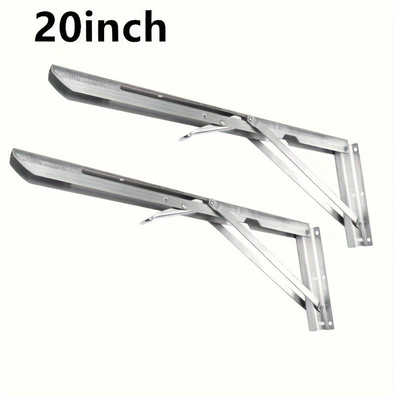 Qoplangan zanglamaydigan po'latdan yasalgan burilish burchakli braketlar, sozlanadigan uchburchak javon qo'llab-quvvatlovchilari, devorga o'rnatish uchun asbob-uskunalar