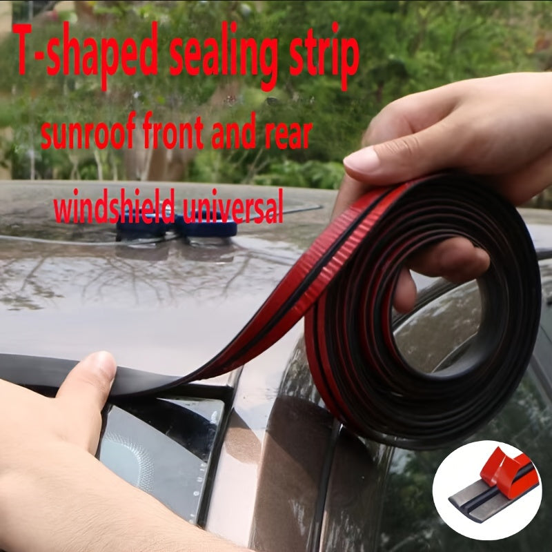 Universal Rubber Car Seal Strip for Windshield, Sunroof, Rear Window Waterproof Noise Insulation