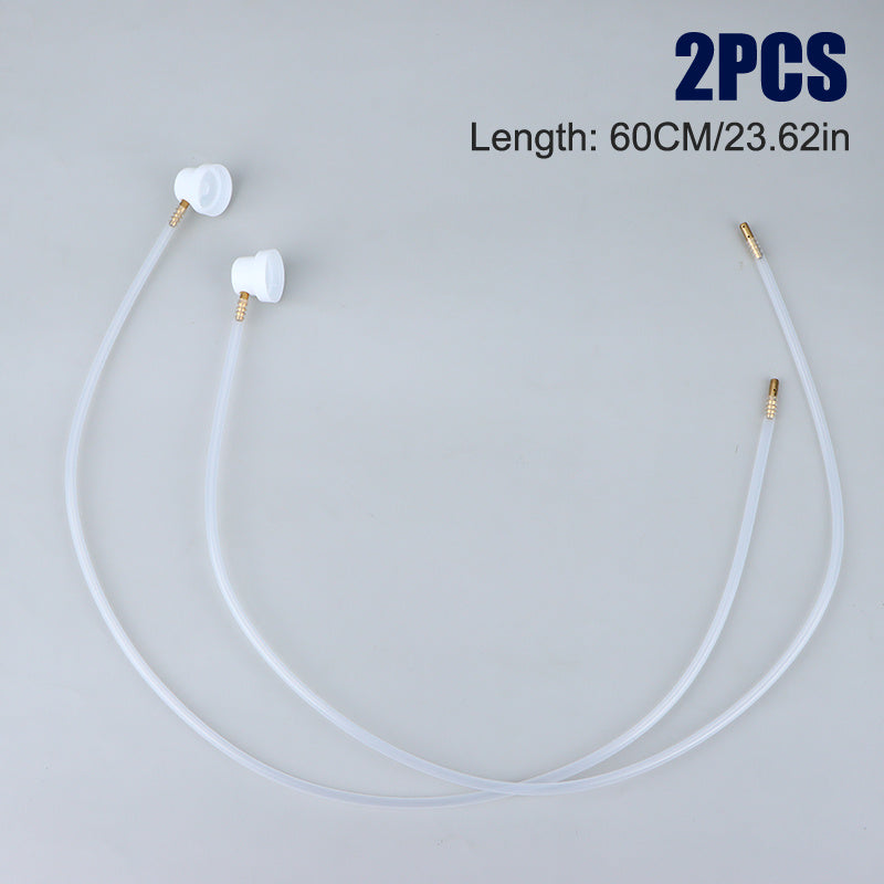 2 Белых жидкостных расширительных шланга для насадок для аэрозольных баллонов - 60см/23.62дюймов, материал PP, дизайн с триггером, универсальная распылительная насадка