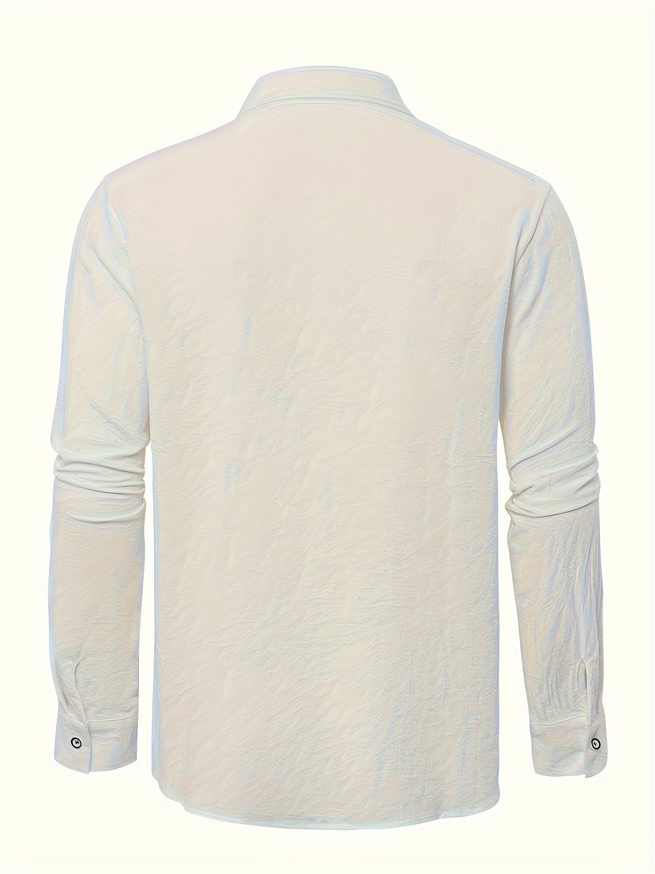 Men's Plus Size Black Vintage Button-Up Shirt Long Sleeve Casual Breathable Cotton