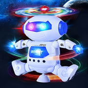 Kids Dancing Robot Toy with LED Lights Music and 360 Degree Rotation