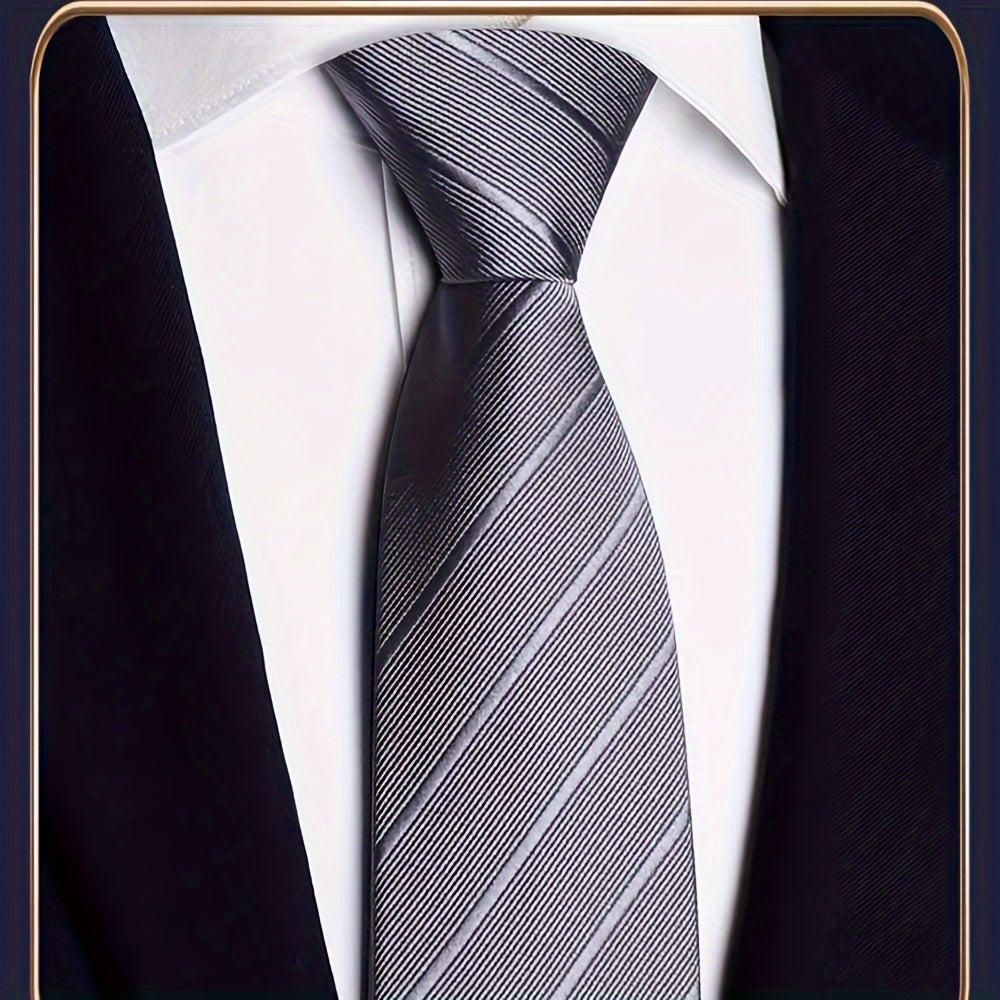 Men's Formal Jacquard Neck Ties and Zipper Ties for Gifting