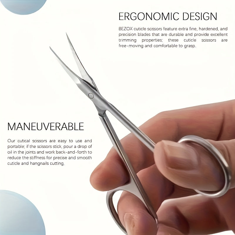 Stainless Steel Nail Scissors for Manicure and Pedicure, Rust-Resistant