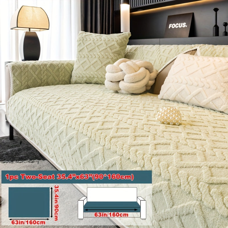 Нескользящая накидка на диван из велюра Shu, подходит для домашних животных, моется в машине, подходит для кресел и секционных диванов на 4 места