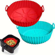 Silicone Air Fryer Accessories Set for 3-5 Quart Ovens Baking Tray Basket Bowl