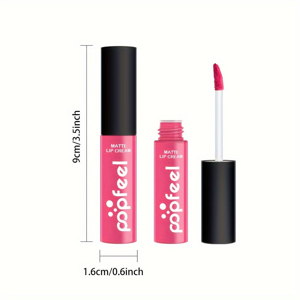 Долговечная водостойкая матовая жидкая помада для всех типов кожи, оттенок ягодный