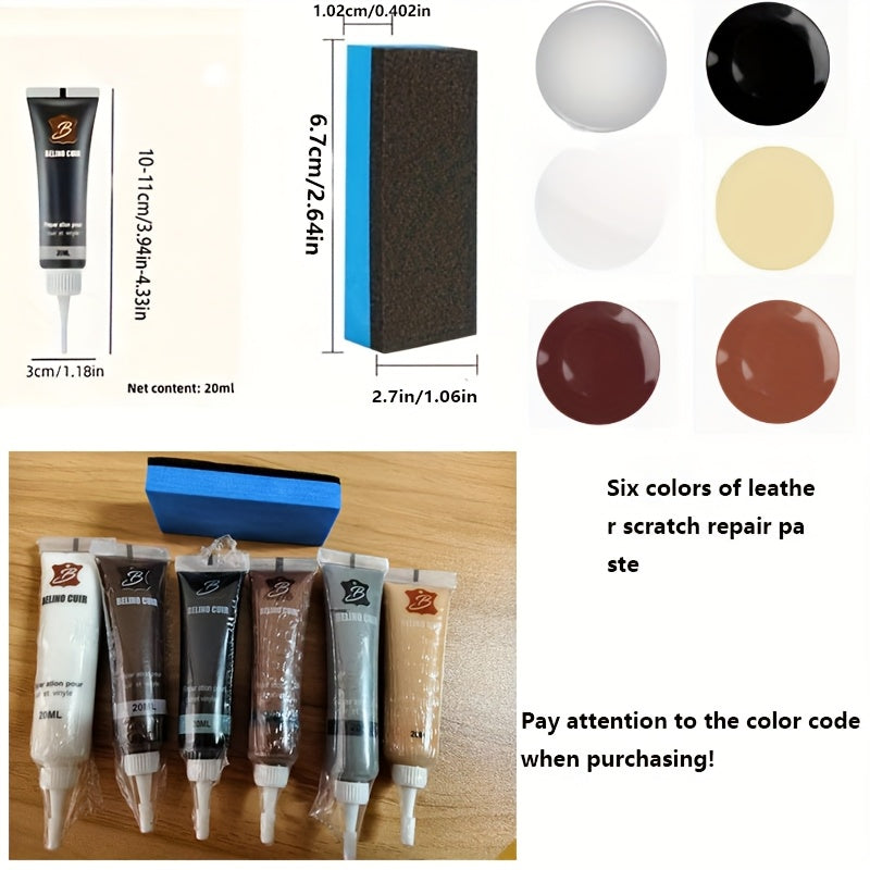 Multi-Color Sponge Repair Paste for Car Seat Scratch Crack Repair