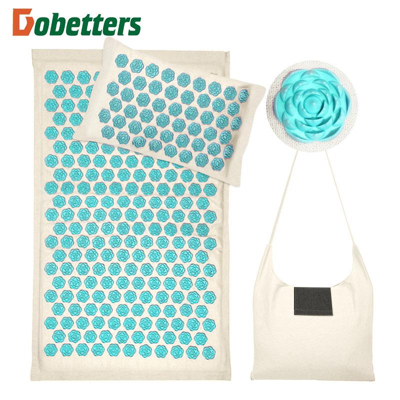 68x42cm Acupuncture Massage Mat Yoga Mat Acupoint Therapy Pillow for Pain Relief