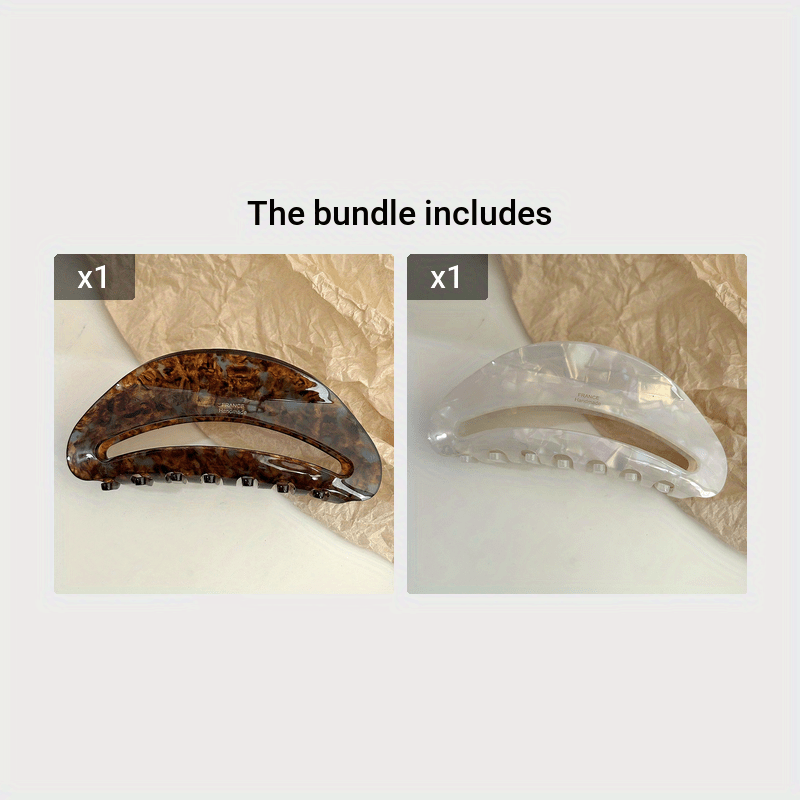 French Acrylic Hair Clip for Women Back Head Plate Simple Versatile Hair Accessory