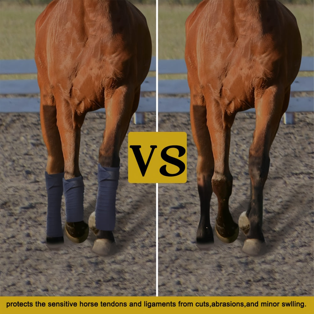 Horse Leg Bandages 4 Pack Breathable Fleece Support for Legs