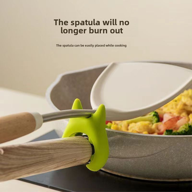 4 ta plastik spatula ushlagichlari to'plami, sirpanmaydigan oshxona lopatasi uchun dam olish joyi, to'kilmas oshxona asboblari tashkilotchisi, burg'ulashni talab qilmaydigan oson o'rnatish.