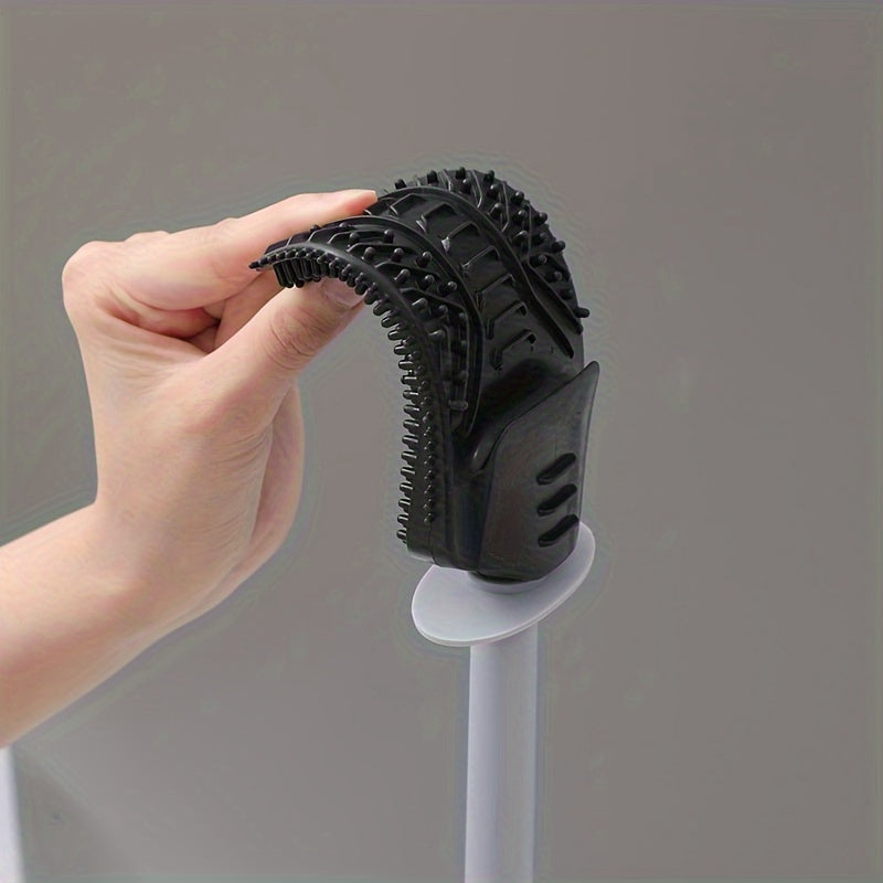 Toilet Brush Set with Extended Handle Wall Mount ABS PP TPR Durable Material