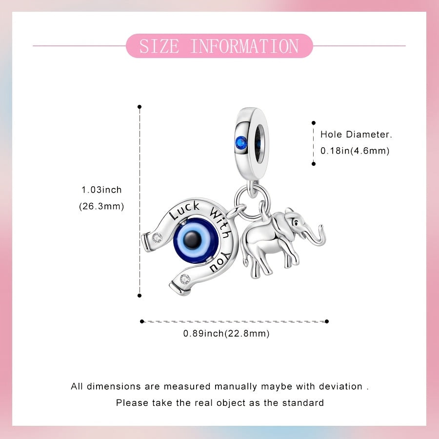 Подвеска-талисман с слоном из серебра 925 пробы с синтетической цирконией для изготовления украшений